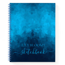 Custom Blue Mosaic Geometric Pattern