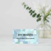 Custom Blue Mosaic Stylish Web Developer Visitenkarte (Stehend Vorderseite)