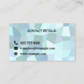 Custom Blue Mosaic Stylish Web Developer Visitenkarte (Rückseite)