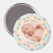 Custom Blue Mother Day New Mum Baby Foto Geschenk Magnet (Vorderseite/Rückseite)