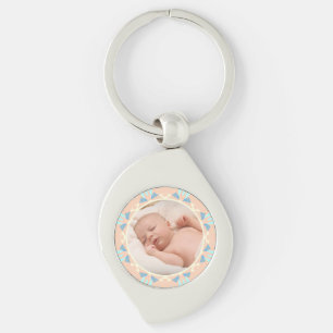 Custom Blue Mother Day New Mum Baby Foto Geschenk Schlüsselanhänger