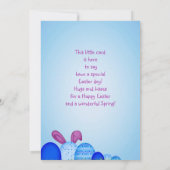 Custom Blue Oaster Eggs Holiday Card Dankeskarte (Rückseite)