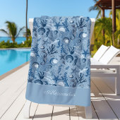 Custom Blue Ocean Life Strandtuch