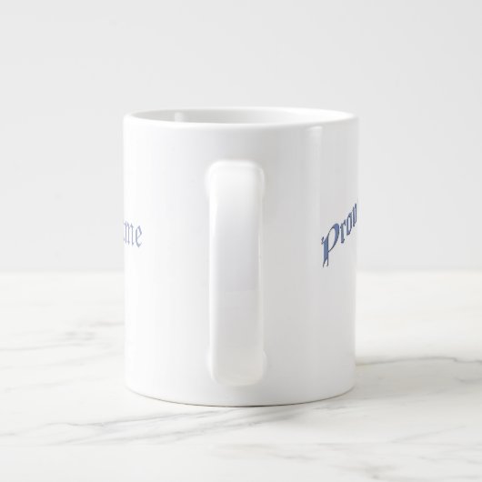Custom Blue Pagan Pride Jumbo Tasse (Rückseite)