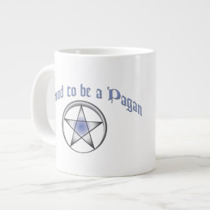Custom Blue Pagan Pride Jumbo Tasse