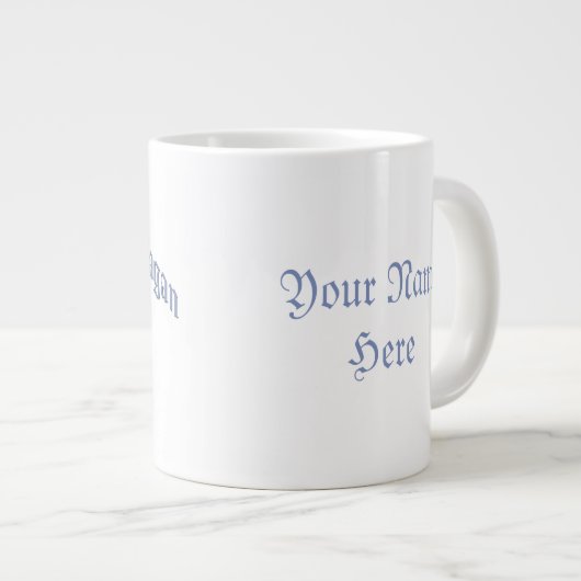 Custom Blue Pagan Pride Jumbo Tasse (Vorderseite Rechts)