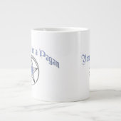 Custom Blue Pagan Pride Jumbo Tasse (Vorderseite)