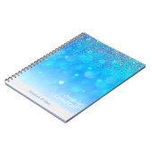 Custom Blue Pastel Circles Notizblock (Linke Seite)