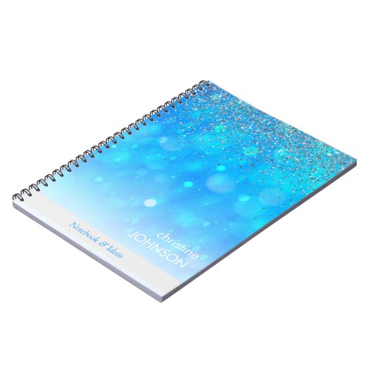 Custom Blue Pastel Circles Notizblock (Linke Seite)