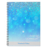 Custom Blue Pastel Circles Notizblock (Vorderseite)