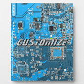 Custom Blue PCB Circuit Board for IT Pros 2 Fotoplatte (Vorderseite)