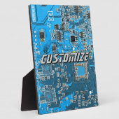 Custom Blue PCB Circuit Board for IT Pros 2 Fotoplatte (Seite)