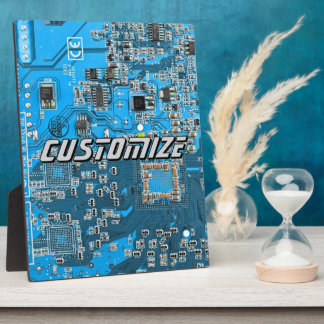 Custom Blue PCB Circuit Board for IT Pros 2 Fotoplatte