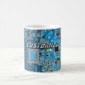 Custom Blue PCB Circuit Board for IT Pros 2 Kaffeetasse (Mittel)