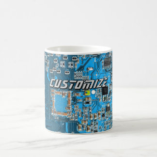 Custom Blue PCB Circuit Board for IT Pros 2 Kaffeetasse