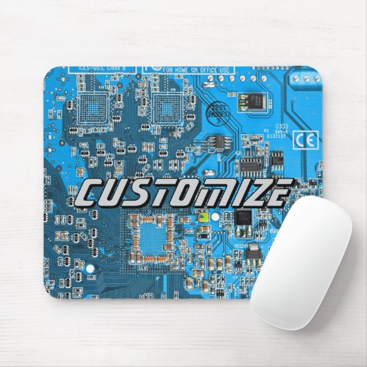 Custom Blue PCB Circuit Board for IT Pros 2 Mousepad (Mit Mouse)