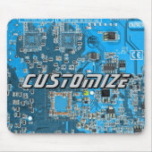 Custom Blue PCB Circuit Board for IT Pros 2 Mousepad (Vorne)