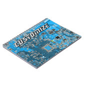 Custom Blue PCB Circuit Board for IT Pros 2 Notizblock (Linke Seite)