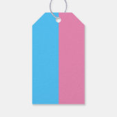 Custom Blue Pink Gender Reveal Party Vielen Dank Geschenkanhänger (Rückseite)