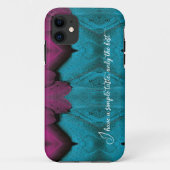 Custom blue plumage iPhone Case (Rückseite)
