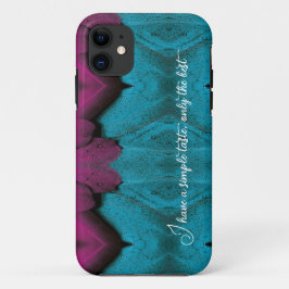 Custom blue plumage iPhone Case
