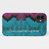 Custom blue plumage iPhone Case (Rückseite (Horizontal))