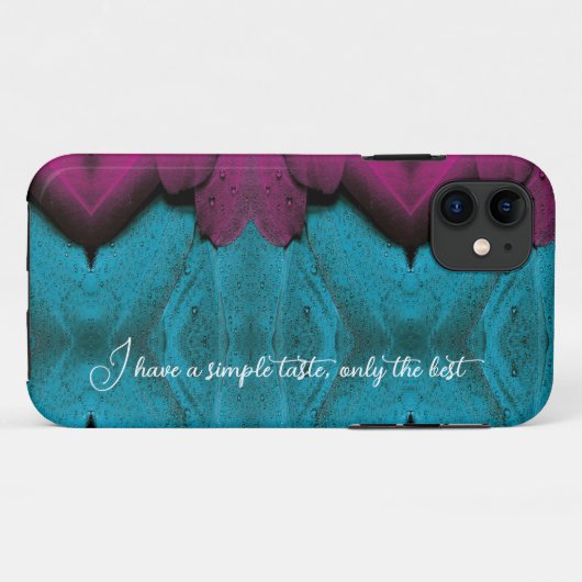 Custom blue plumage iPhone Case (Rückseite (Horizontal))