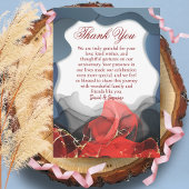 Custom Blue & Red Abstrakt Wedding Jubiläum Dankeskarte