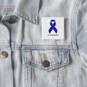 Custom Blue Ribbon Colon Cancer Awareness Button (Beispiel)
