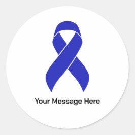 Custom Blue Ribbon Colon Cancer Awareness Runder Aufkleber