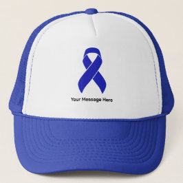 Custom Blue Ribbon Colorectal Cancer Awareness Truckerkappe