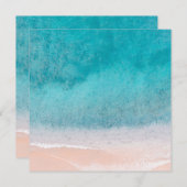 Custom Blue Sea Waves Seaside Beach Sand Blank Mitteilungskarte (Vorne/Hinten)