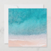 Custom Blue Sea Waves Seaside Beach Sand Blank Mitteilungskarte (Rückseite)