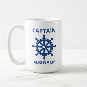 Custom Blue Ship Whep Captain Name hinzufügen Kaffeetasse