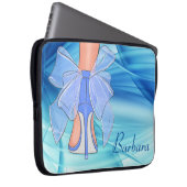 Custom Blue Silk High Heel Laptopschutzhülle (Vorne Rechts)