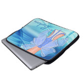 Custom Blue Silk High Heel Laptopschutzhülle (Vorne Knopf)