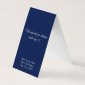Custom Blue "Silver" Geblüht geteerte Earring Card Visitenkarten (Rückseite)