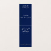 Custom Blue "Silver" Geblüht geteerte Earring Card Visitenkarten (Außenseite Aufgefaltet)