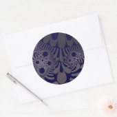 Custom Blue Silver Mod Large Round Stickers (Umschlag)