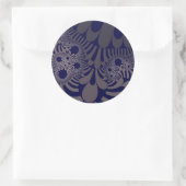 Custom Blue Silver Mod Large Round Stickers (Tasche)