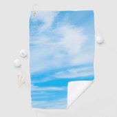 Custom Blue Sky White Clouds Elegantes Template Golfhandtuch (Insitu)
