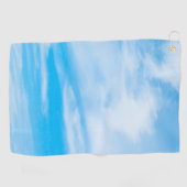 Custom Blue Sky White Clouds Elegantes Template Golfhandtuch (Horizontal)