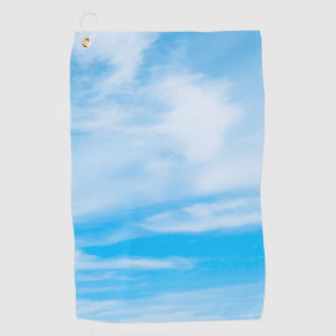 Custom Blue Sky White Clouds Elegantes Template Golfhandtuch