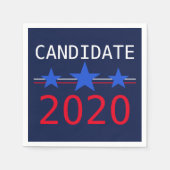 Custom Blue Stars and Red Stripes 2024 Wahlen Serviette (Vorderseite)