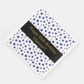 Custom Blue Stars mit Message Birthday Party Serviette (Ecke)