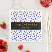 Custom Blue Stars mit Message Birthday Party Serviette (Beispiel)