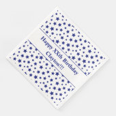 Custom Blue Stars mit Message Birthday Party Serviette (Ecke)