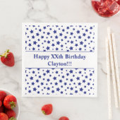 Custom Blue Stars mit Message Birthday Party Serviette (Beispiel)