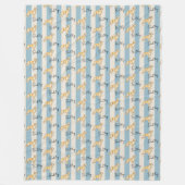 Custom Blue Strip Golden Retriever Pet Name Fleecedecke (Vorderseite)