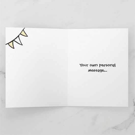 Custom Blue Traktor Country Stall Rustikale Hochze Karte (Innenseite)